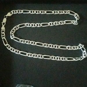 Sterling Silver Men's Necklace SOLID 22" long